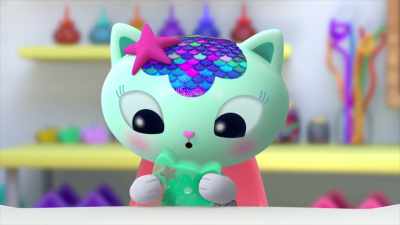 [sighs] OK, super soap,
I'm counting on you. - Gabby's Dollhouse