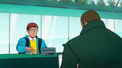 - [sighs]
- [uplifting music on tv] - Your Friendly Neighborhood Spider-Man