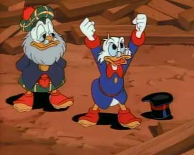 [sighs] You don't have
any protection - DuckTales