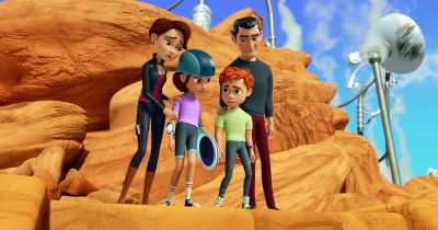 -[sign squeaking]
-[agents groaning] - Spy Kids: Mission Critical