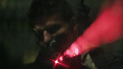(silenced shot, men grunting) - SEAL Team