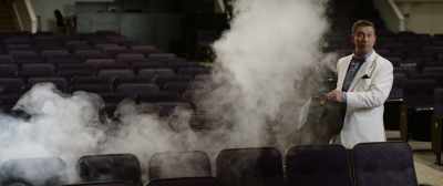 Silly smoke machine's
clogged again. - Church People