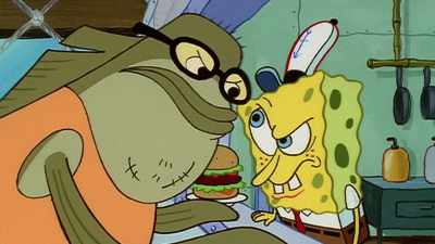 Since becoming a fry cook - SpongeBob DocuPants