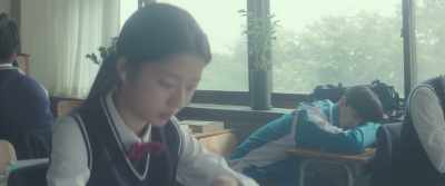 Since I was a student-swimmer,
/ only studied half-day. - Be with You