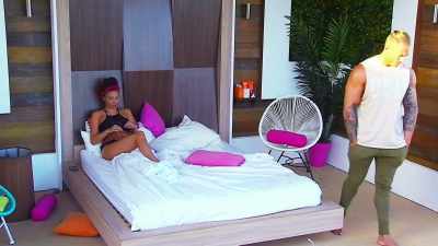 SINGER: # Doing it,
doing it anymore # - Love Island