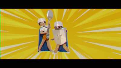 [singing "Banana Splits" theme] - Nimona