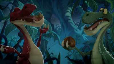 (singing)
♪ Friends forevermore ♪ - Gigantosaurus