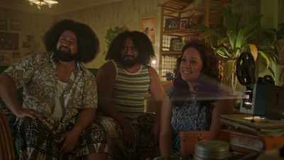 - [singing in
Polynesian dialect] - Young Rock