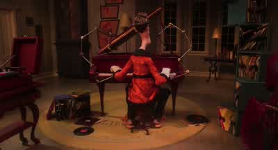 J makin' up a song about coraline jj she's a peach she's a doll jj she's a pal of mine jj she's as cute as a button in the eyes of everyone jj whoever laid their eyes on coraline jj when she comes around exploring jj mom and I will never ever make it - Coraline