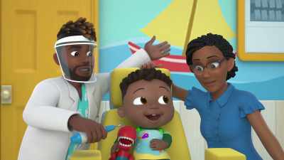 [singing] ♪ Smile with your teeth! ♪ - CoComelon Lane