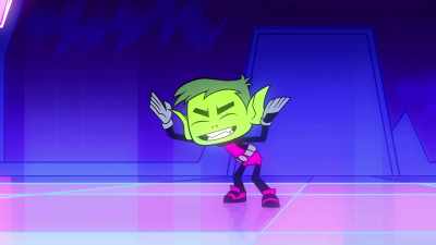 [singing] ♪ That's how we do it on
Earth, Earth, Earth, ♪ - Teen Titans Go! Vs  Teen Titans