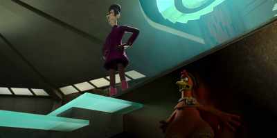 [sinister music continues] - Chicken Run: Dawn of the Nugget