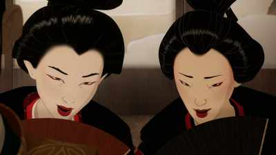 [sinister music plays] - BLUE EYE SAMURAI
