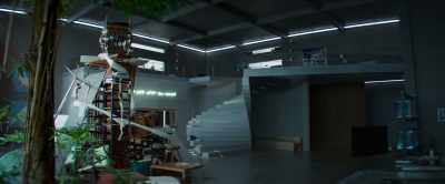 [sirens wailing] - Inside