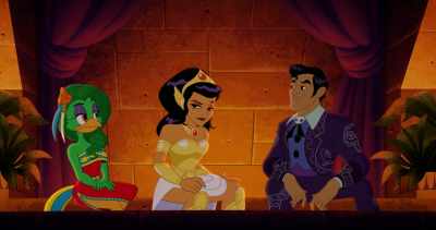 -Sit, and all shall be revealed.
-(grumbling) - Legend of the Three Caballeros