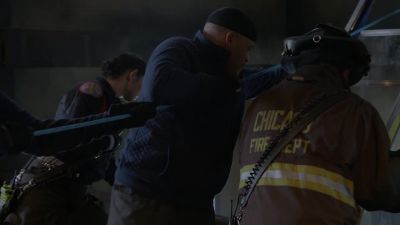 Sit down, easy.
- Yeah. - Chicago Fire