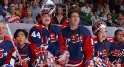 Sit down. Sit down. Hey, Ref, why don't you
call something? He almost took his arm off! - D2: The Mighty Ducks