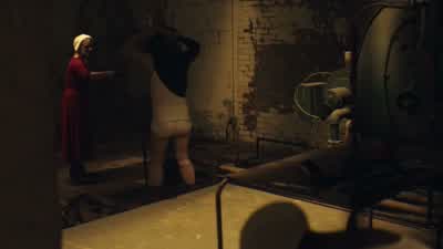 Sit here. - The Handmaid's Tale