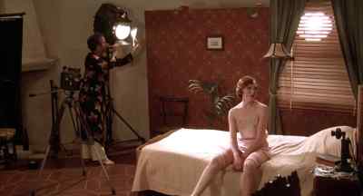 Sit on the bed. - Inserts
