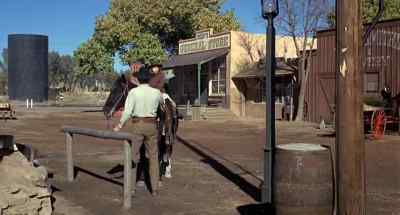 - Sit right there, or I'll whirl you.
- No, you won't. - Shoot Out