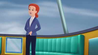 Sitting is 77.84% safer than standing. - The Magic School Bus Rides Again: The Frizz Connection