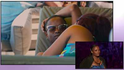 [Siya, in Sotho]
Sitting with Mallay by the pool. Man. - Love Never Lies: South Africa