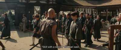 "Skill with a sword," the man said. - Rurouni Kenshin: The Beginning