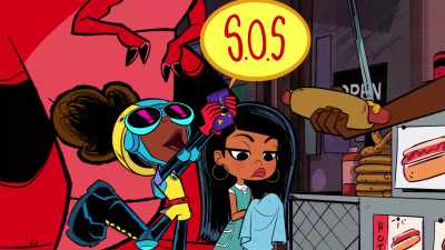 - SKIPSTER: You're welcome.
- (phone chimes) - Marvel's Moon Girl and Devil Dinosaur