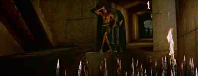 Slip your blindfold a minute,
Senta. And go carefully. - Land of the Pharaohs