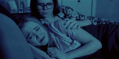 (slow tense music)
(Megan cries) - Night of the Dead Sorority Babes