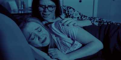 (slow tense music)
(Megan cries) - Night of the Dead Sorority Babes