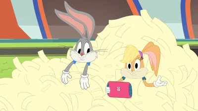 Slowly back up your dump truck. - Bugs Bunny Builders