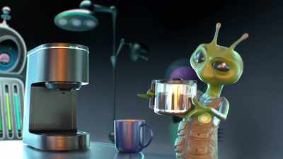 [slurping] - Alien TV