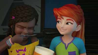 [SLURPS]
Oh! Brain freeze.
[LAUGHS] - LEGO Friends: Girls on a Mission