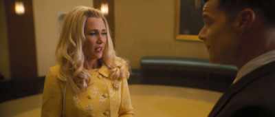 [smacks lips]
And... [sighs] ...Mrs. Rollins has mentioned - Palm Royale