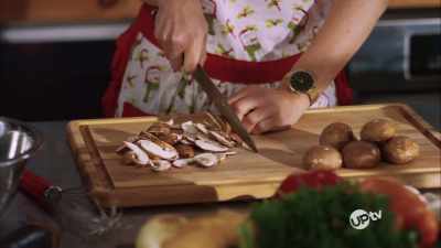 Smaller slices.
Remember, uniform slices. - A Christmas Recipe for Romance
