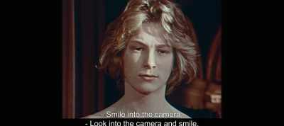 - Smile into the camera.
- Look into the camera and smile. - The Most Beautiful Boy in the World
