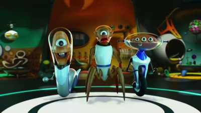 [smooth jazz music] - Alien TV
