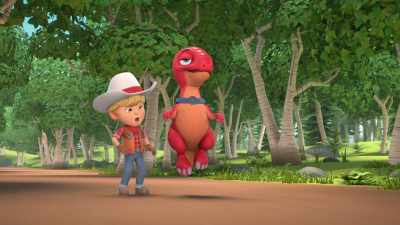 -[sneezing]
-Oh, no. The Dino-Wackies. - Dino Ranch