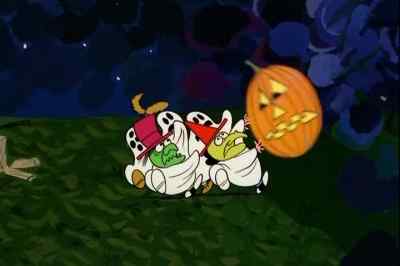 [Snickering] - It's the Great Pumpkin, Charlie Brown