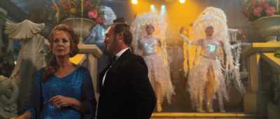 [snickers]
I don't know what Penelope told you, - Palm Royale