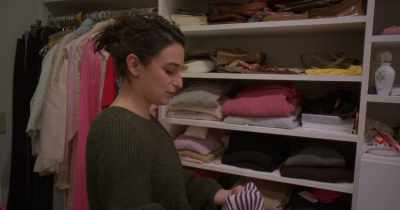 [sniffs] And this whole closet
smells like powder, and... - Jenny Slate: Stage Fright