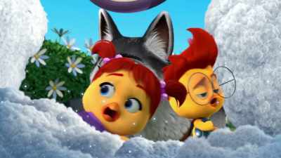 [snipping
and whirring noises] - The Chicken Squad