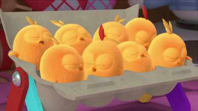 -[snoring]
-Then Mom can finally go to the spa. - The Chicken Squad