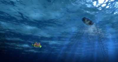 - [Snowball] No, don't
touch my brother. - Dolphin Boy