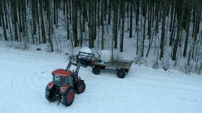 So he also arranges for a local farmer
to drop hay around the forest. - Europe From Above