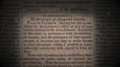 So at 23 years old he
writes this handbill - Abraham Lincoln