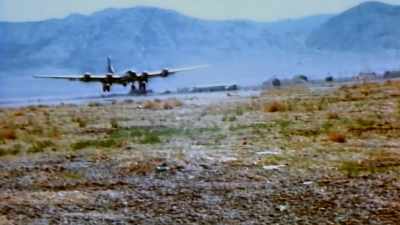 SO B-29s TAKE OFF WITH
DUMMY BOMBS CALLED "PUMPKINS" - The Pacific War in Color