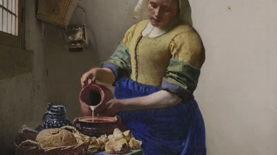 So behind,
for example, the milkmaid, - Vermeer: The Greatest Exhibition