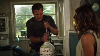 So between uh these tanks and the fuel out back - Burn Notice: The Fall of Sam Axe